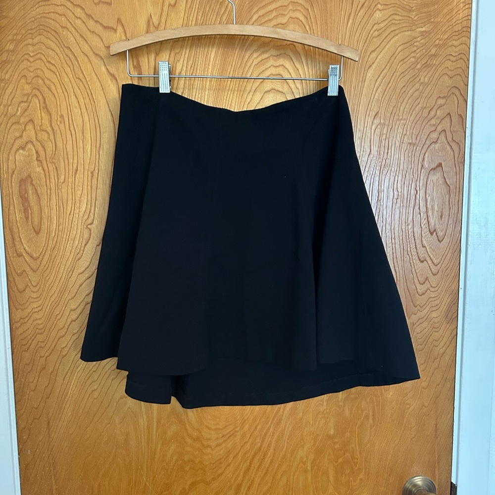 Textured Black A-Line Skater Skirt, Size 10